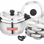 SOWBAGHYA 2 in 1 Strainer cum idly pot 4L