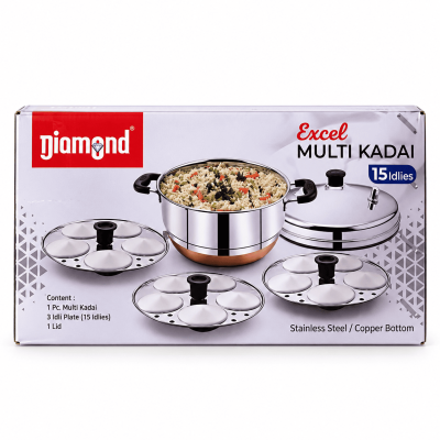 Diamond Multi Kadai 15 Idlies
