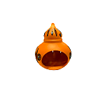 Lanterne photophore en terre cuite - Orange