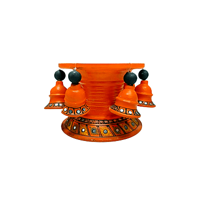 Decorative Clay Bell Candle Holder