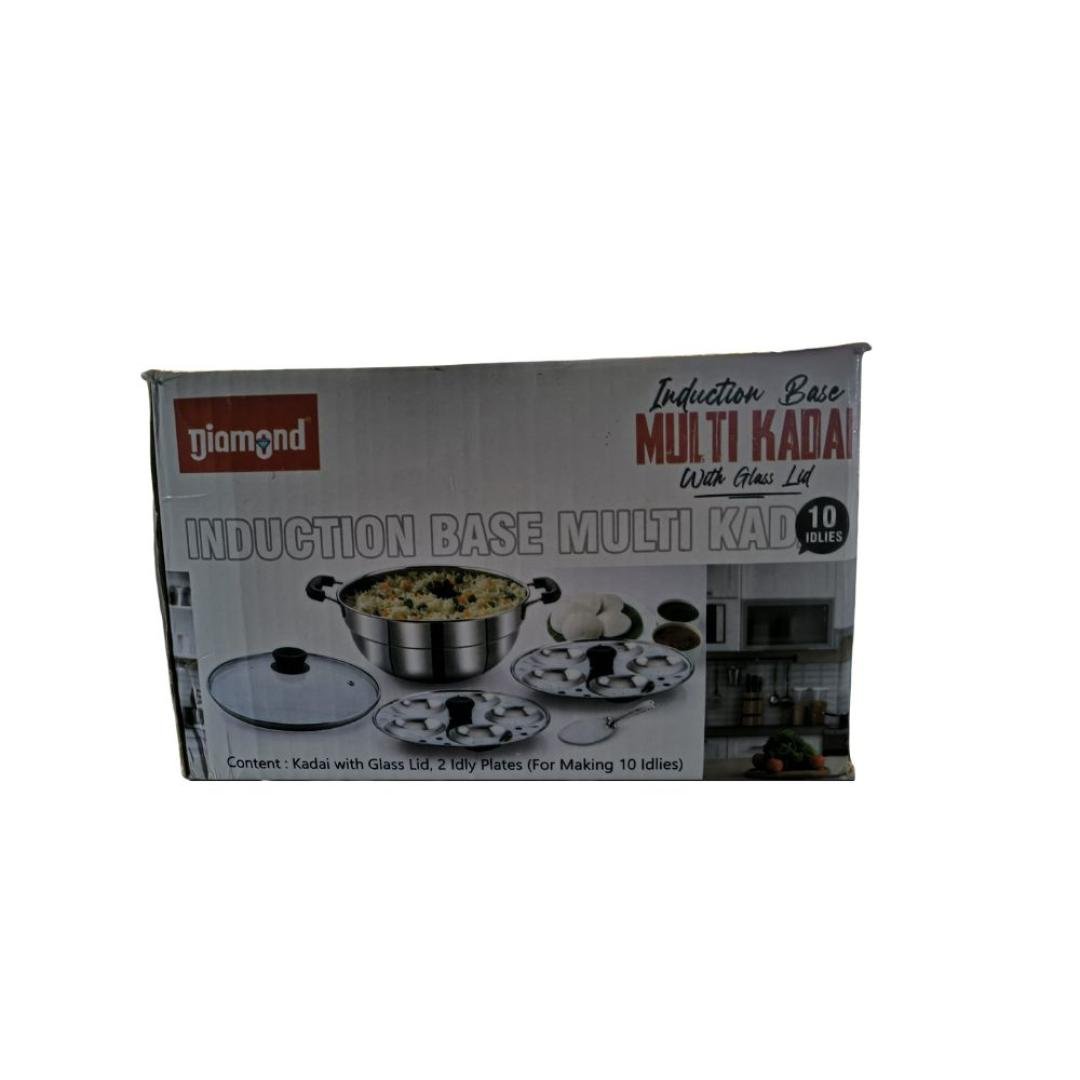 Diamond Induction Base Multi Kadai 10 Idlies