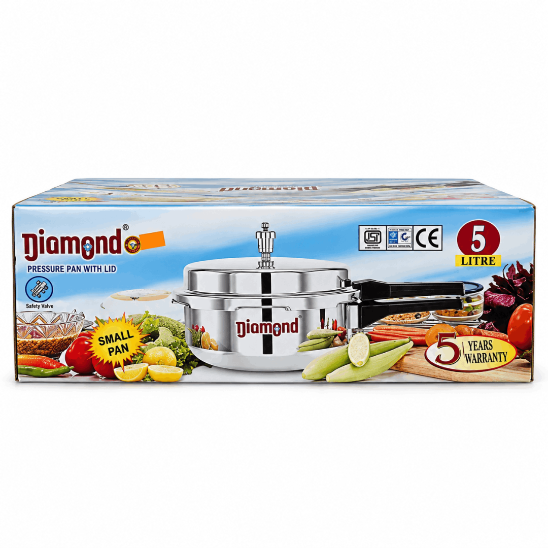 Diamond Pressure Pan with lid 5L