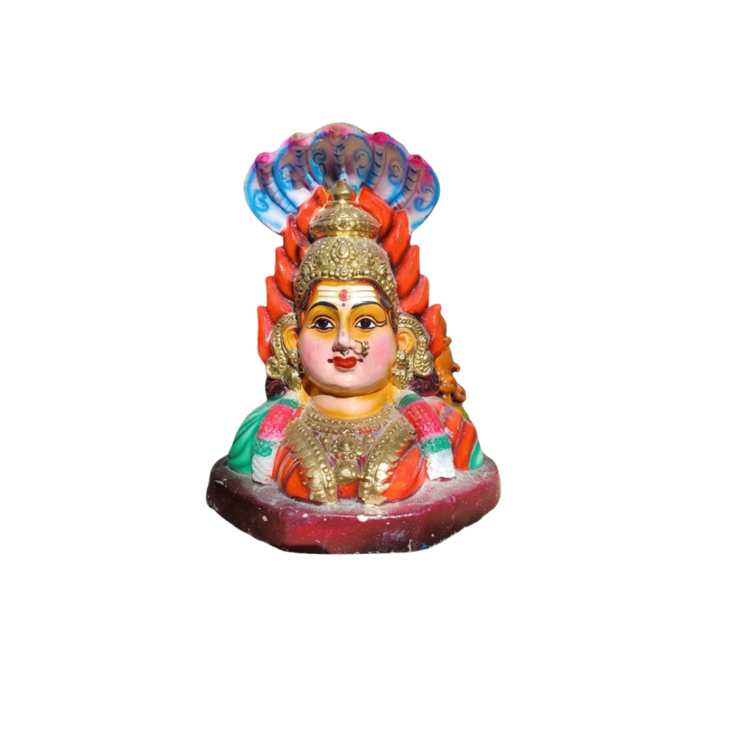 Goddess Amman Bust with Snake Hood