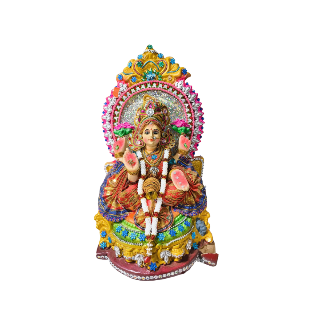 Goddess Amman Sitting (Colorful) சிலை