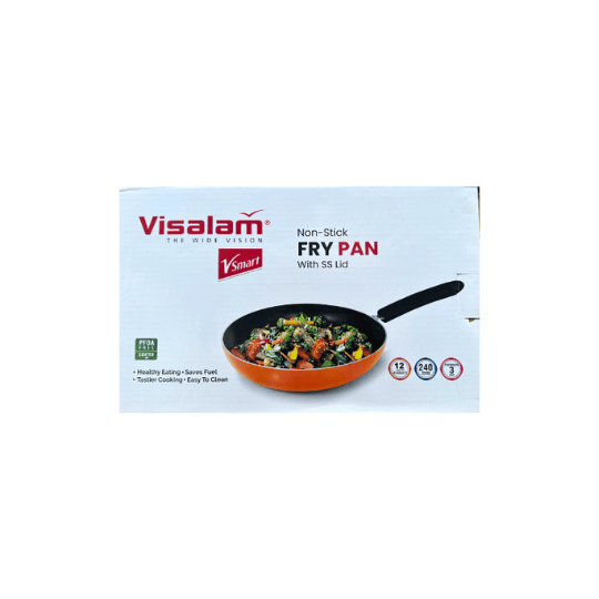 VISALAM - NON STICK FRY PAN WITH SS LID - 240 MM