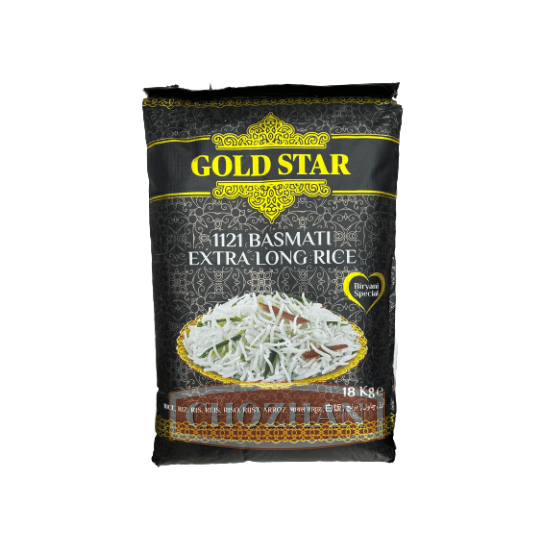 GOLD STAR -1121 EXTRA LONG BASAMTI RICE - 18 KG