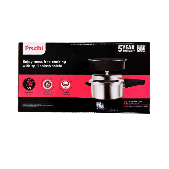 PREETHI - PRESSURE COOKER - STAINLESS STEEL