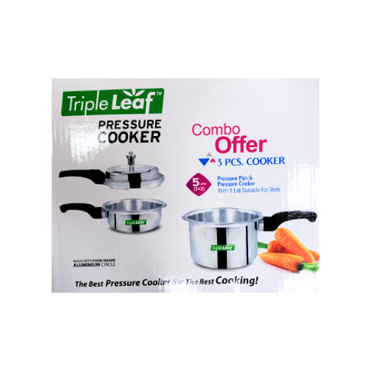 TRIPLE LEAF - PRESSURE COOKER - 3L+2L=5L