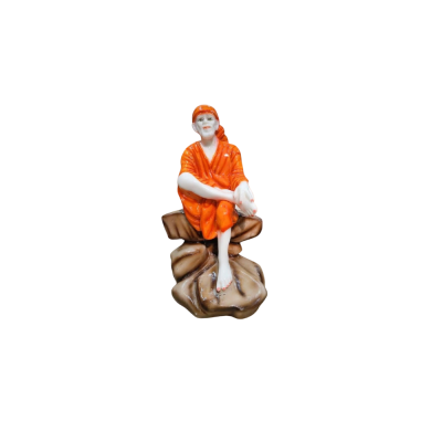 Sai Baba Sitting on Stone