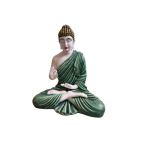 Statue de Sitting Buddha  (green robes)