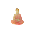 Sitting Buddha statue (pink robes)