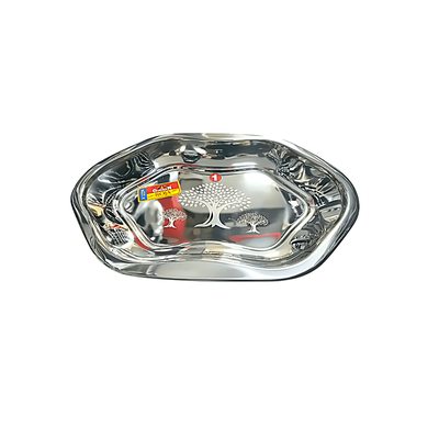 Stainless Steel Hexagon Tree Design Plate