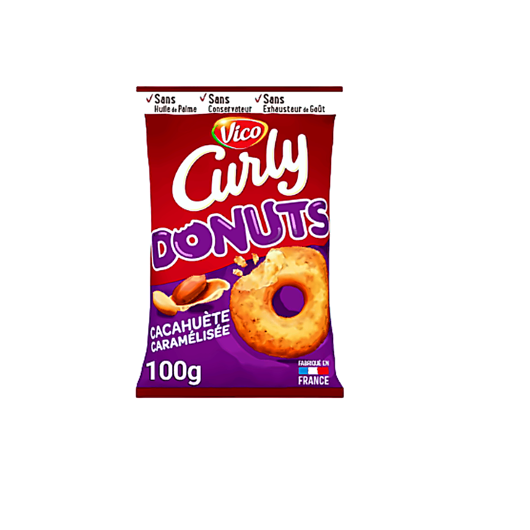 Vico Curly Donuts Cacahuète Caramélisée 100g