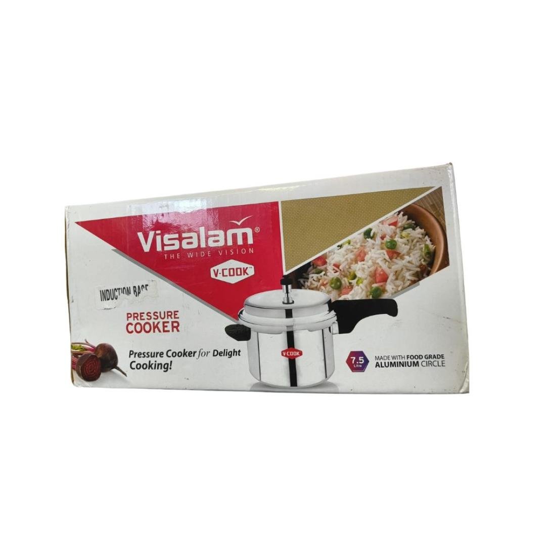 Visalam V-Cook Inducion base Pressure Cooker Aluminium Circle 7.5L
